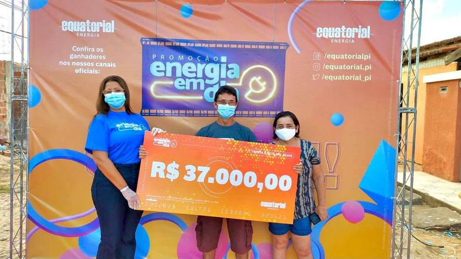 Equatorial divulga nome do ganhador do prêmio final de R$ 37 mil reais