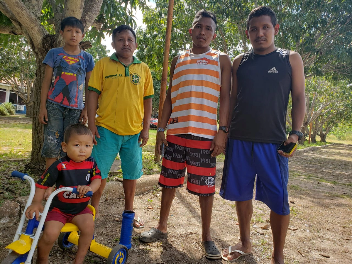 Família Guerrero, liderança da etnia Warao, abrigados na Emater