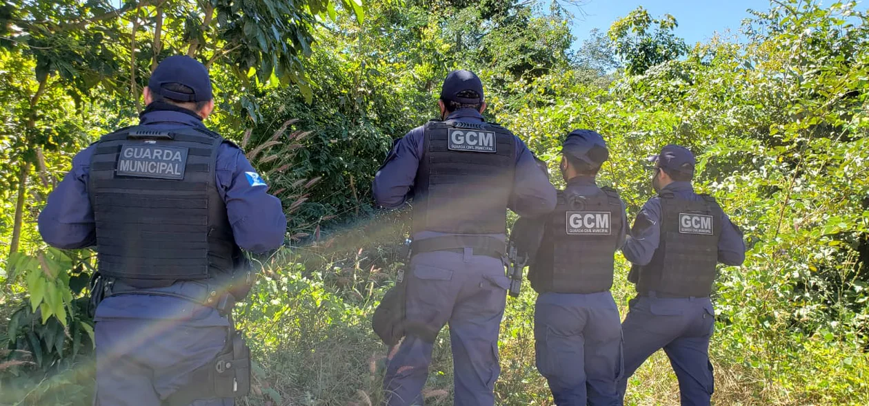 Guarda Municipal de Teresina no local da ocorrência