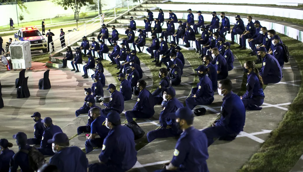 Guardas municipais no Parque da Cidadania em Teresina