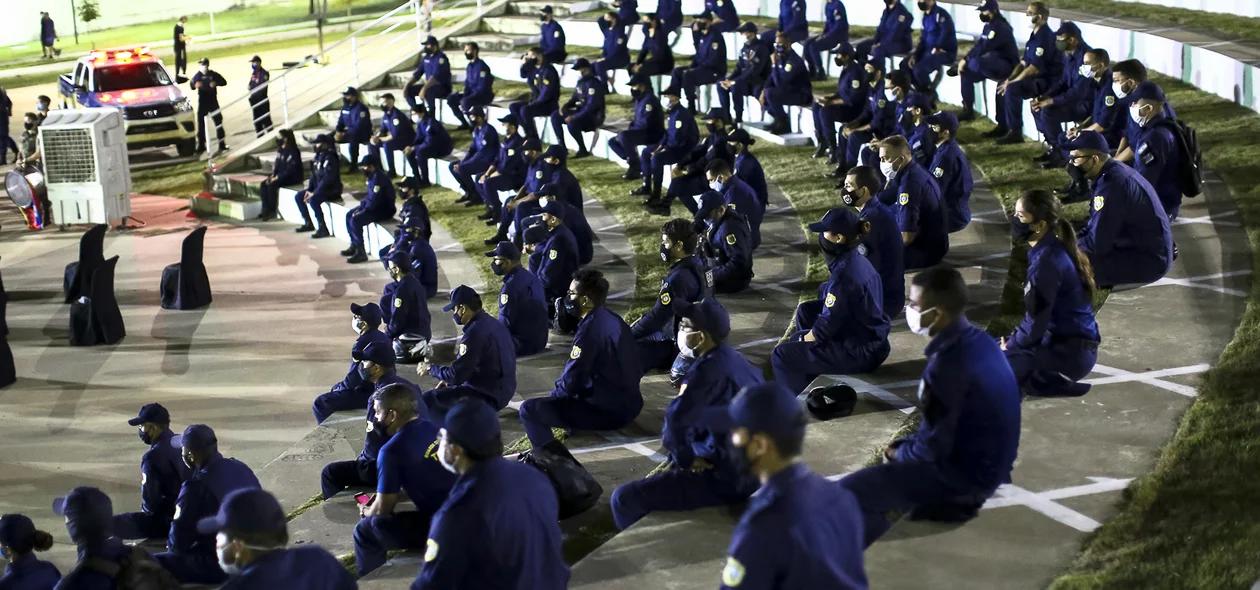 Guardas municipais no Parque da Cidadania em Teresina