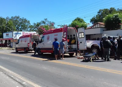 Homem morre após filho perder controle da direção em Altos