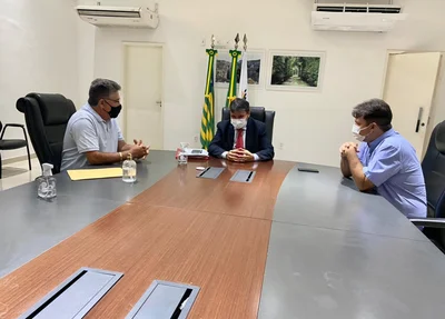 João Mádison e André Nogueira com Wellington Dias