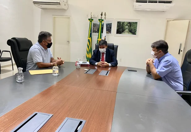João Mádison e André Nogueira com Wellington Dias