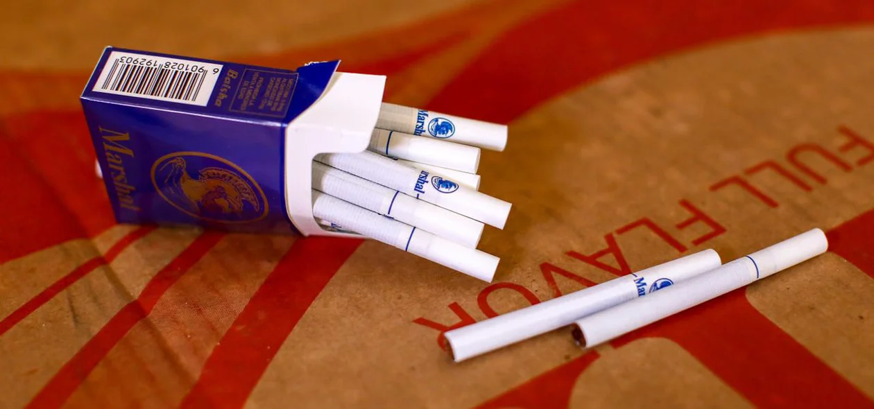 Maço de cigarro apreendido