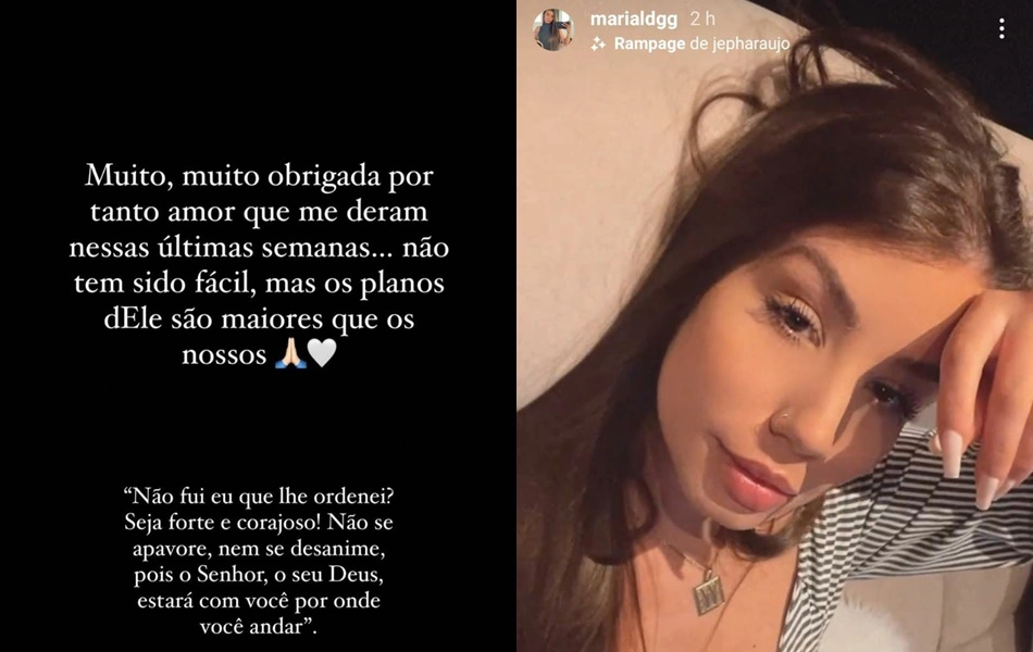 Maria Lina reaparece nas redes sociais após morte do filho