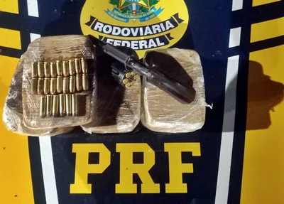 Material apreendido no veículo