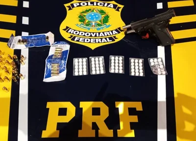 Material apreendido pela polícia
