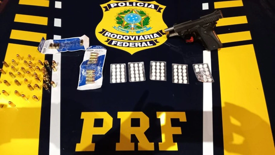 Material apreendido pela polícia