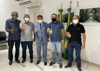 Membros do SDD com Wellington Dias