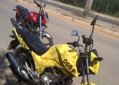 Motos apreendidas com a dupla
