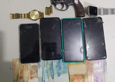 Objetos encontrados pela PM