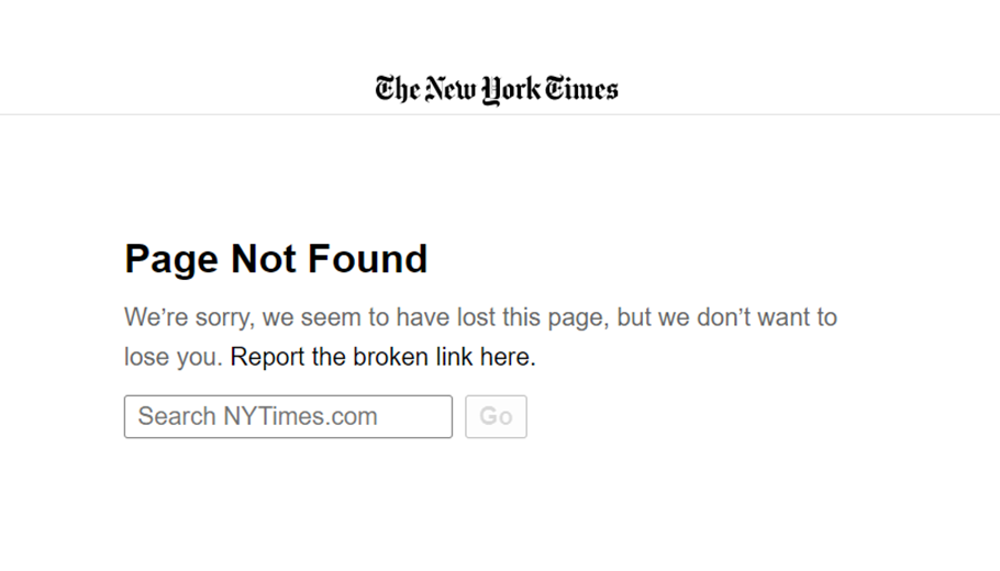 Página inicial do The New York Times