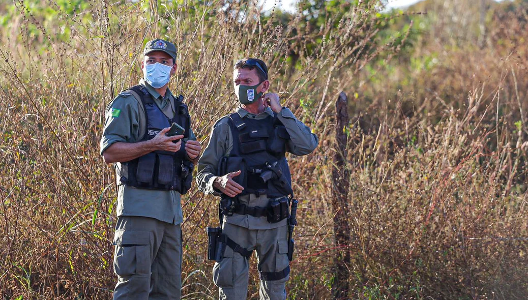 Polícia Militar isolou o local do crime