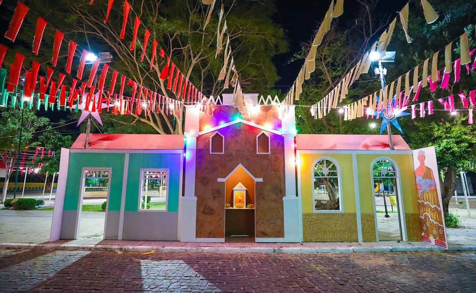 Praça Pedro II decorada