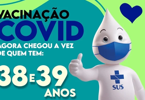 Prefeitura de Miguel Alves vacina público de 38 e 39 anos