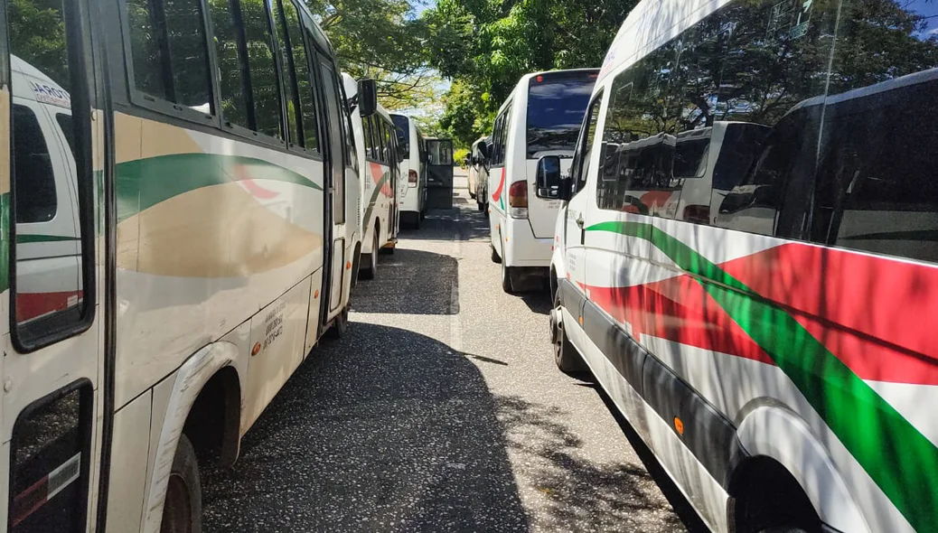 Protesto dos motoristas de transporte alternativo