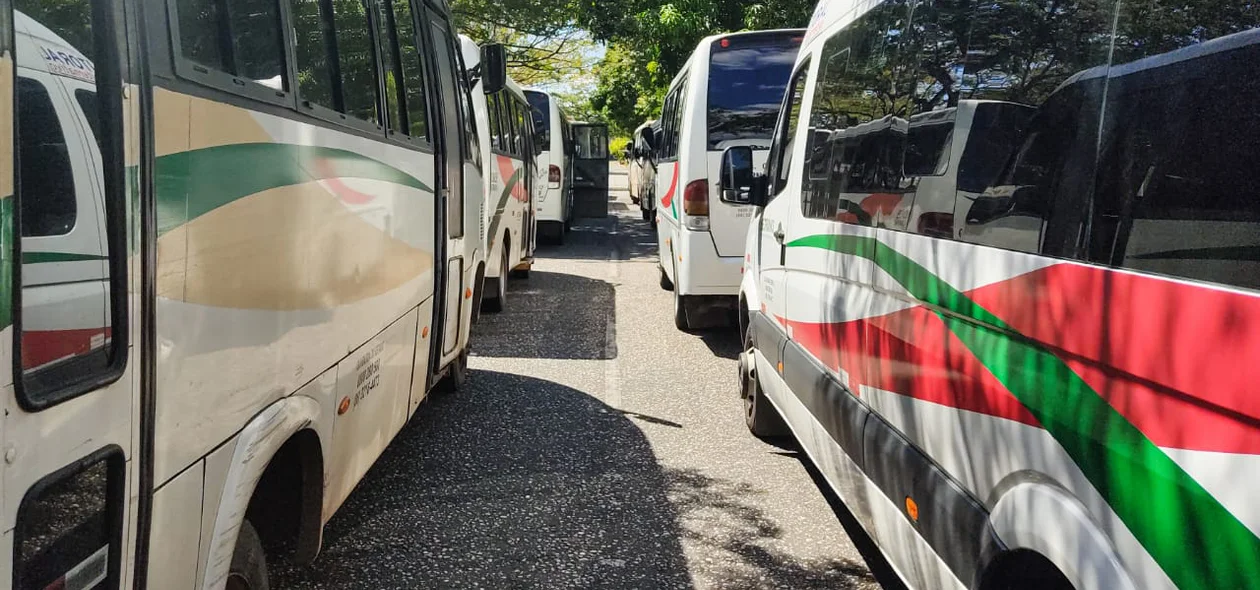 Protesto dos motoristas de transporte alternativo