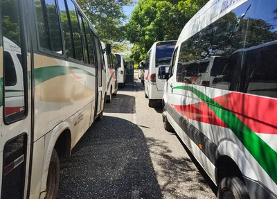 Protesto dos motoristas de transporte alternativo