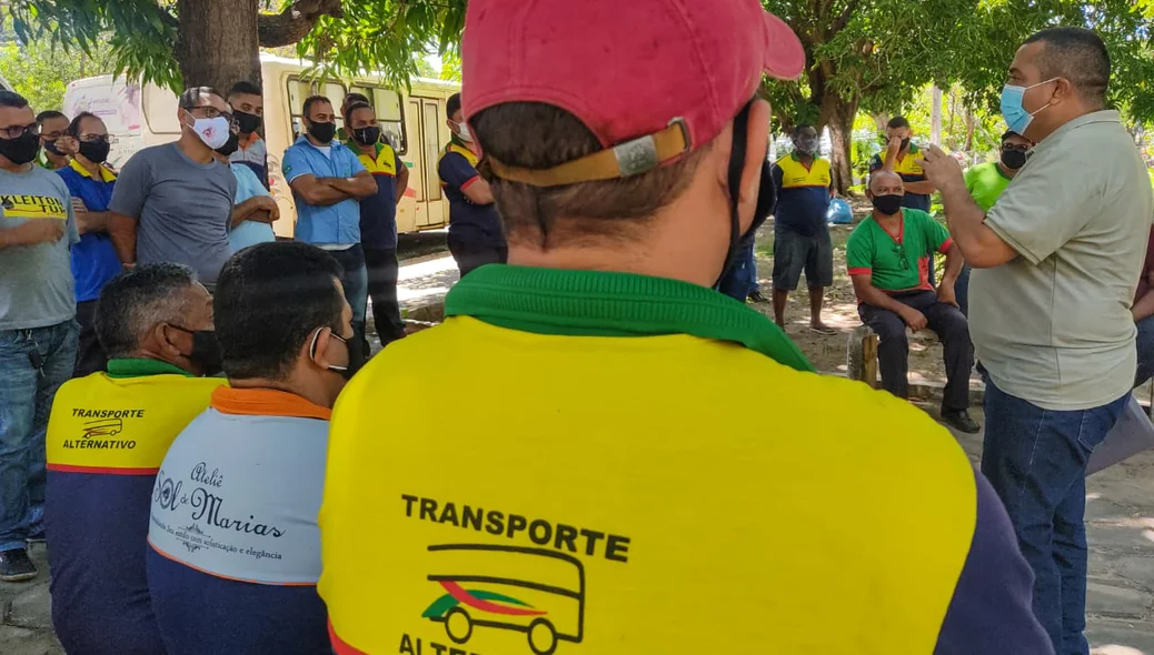 Protesto em frente à Secretaria Estadual dos Transportes