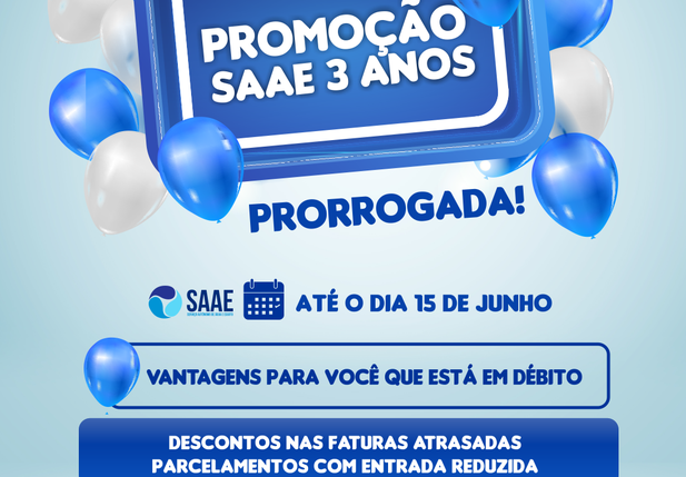 SAAE Oeiras estende campanha de regularização de dívidas
