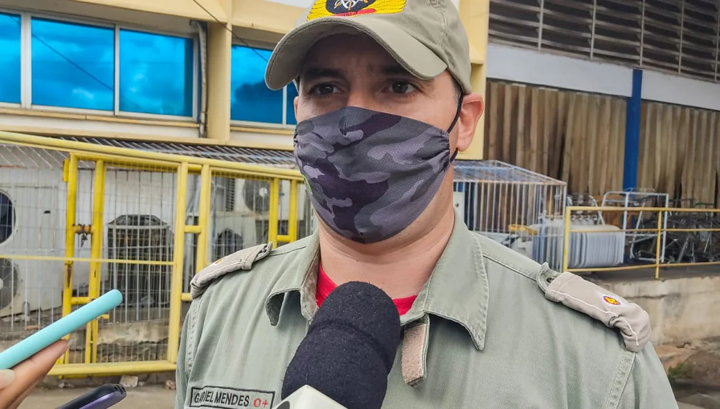 Tenente Gabriel Mendes, do Corpo de Bombeiros