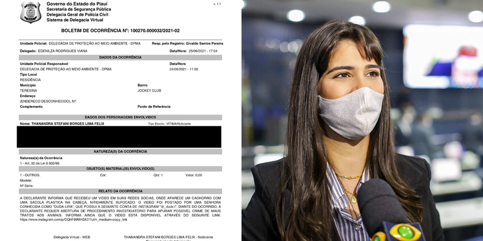 Thanadra registra boletim de ocorrência contra Duda Lira