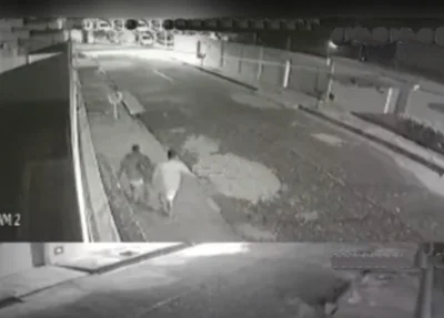 Câmera flagrou fuga dos suspeitos