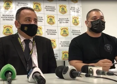 Chefe da PF em Parnaíba Carlos Alberto e delegado Pedro Meireles
