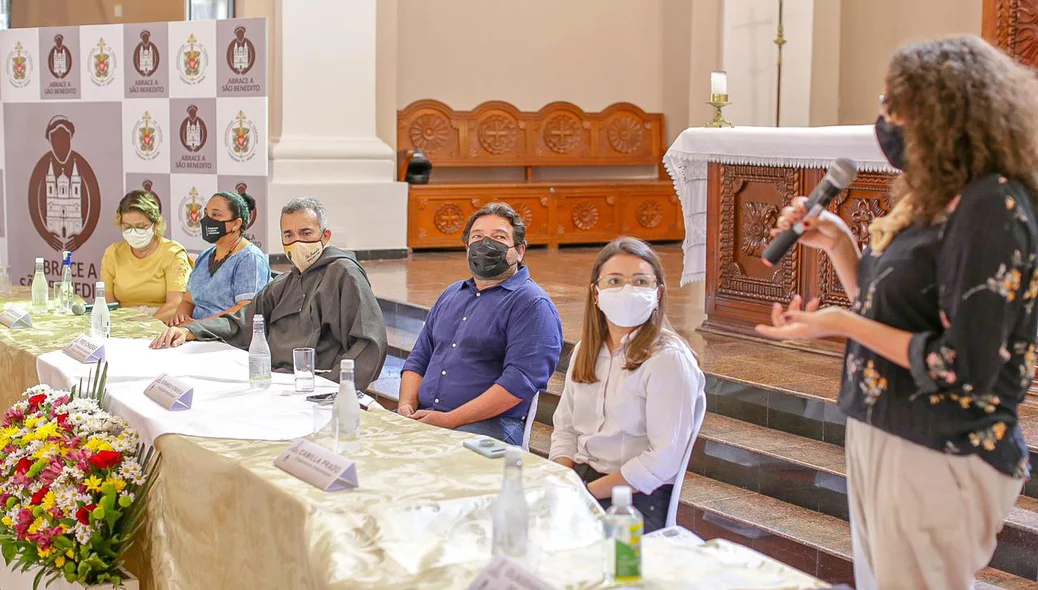 Coletiva realizada na Igreja São Benedito