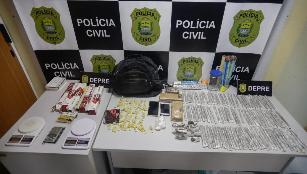 Drogas apreendida na operação