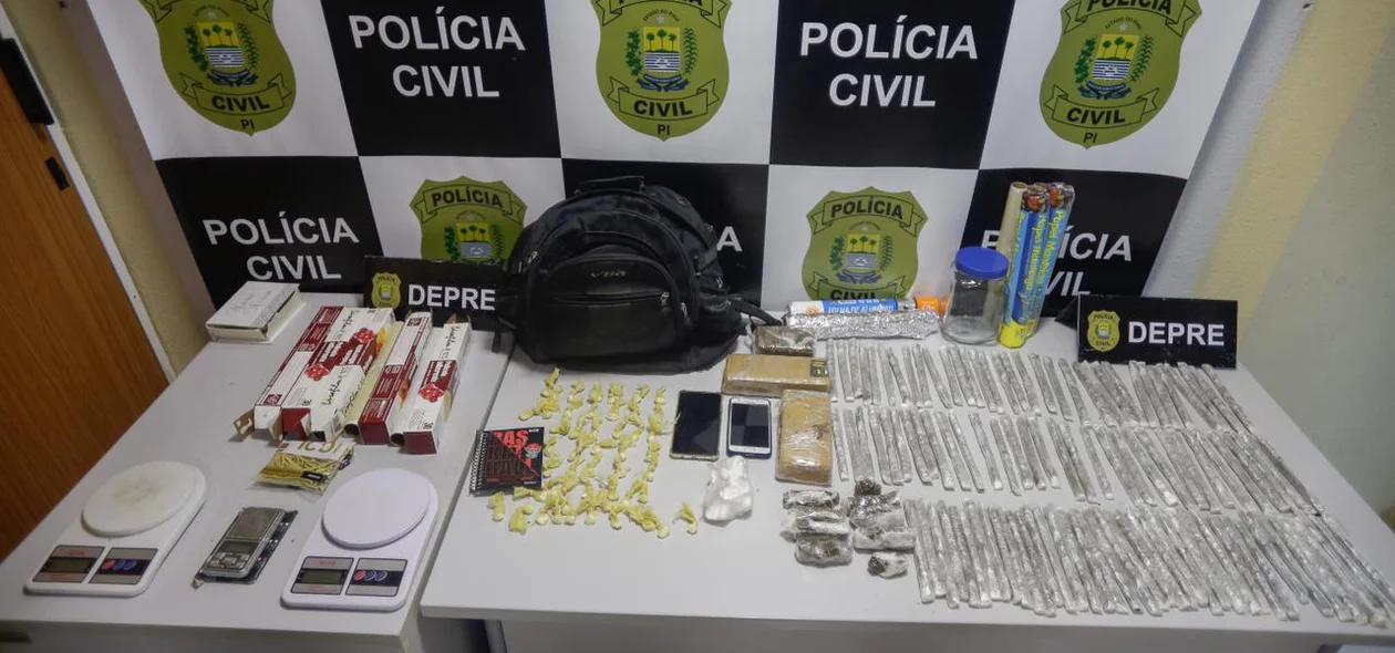 Drogas apreendida na operação