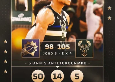 Giannis Antetokounmpo marcou 50 pontos no Jogo 6 das Finais da NBA