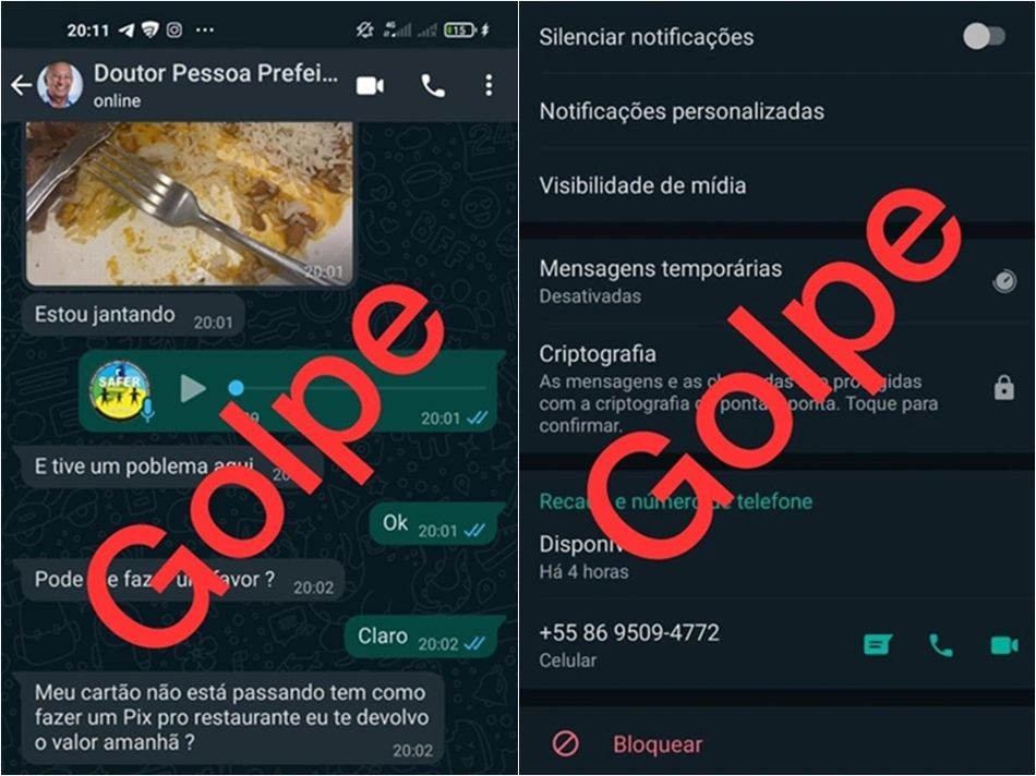 Golpistas usando nome do prefeito Dr. Pessoa