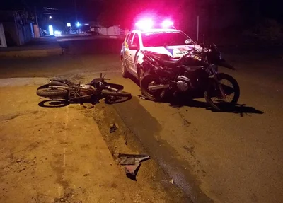 Homem tenta atropelar policiais da Rocam na cidade de Picos