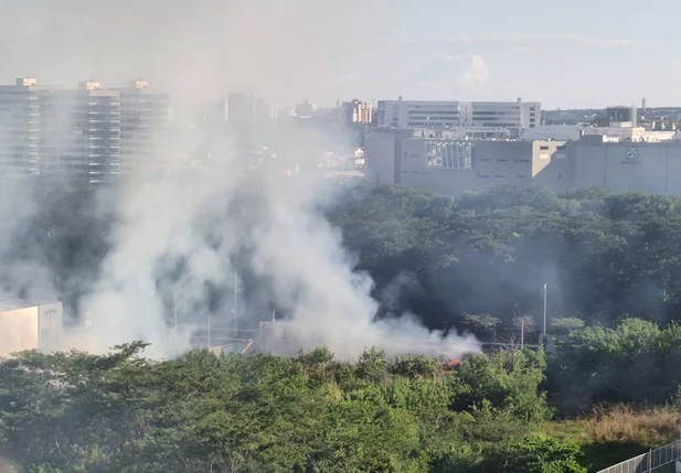 Incêndio atinge terreno na zona leste de Teresina