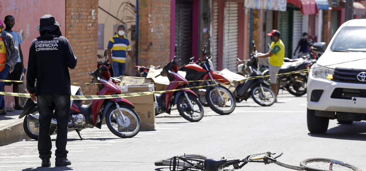 Local da colisão entre a viatura da GCM e o ciclista