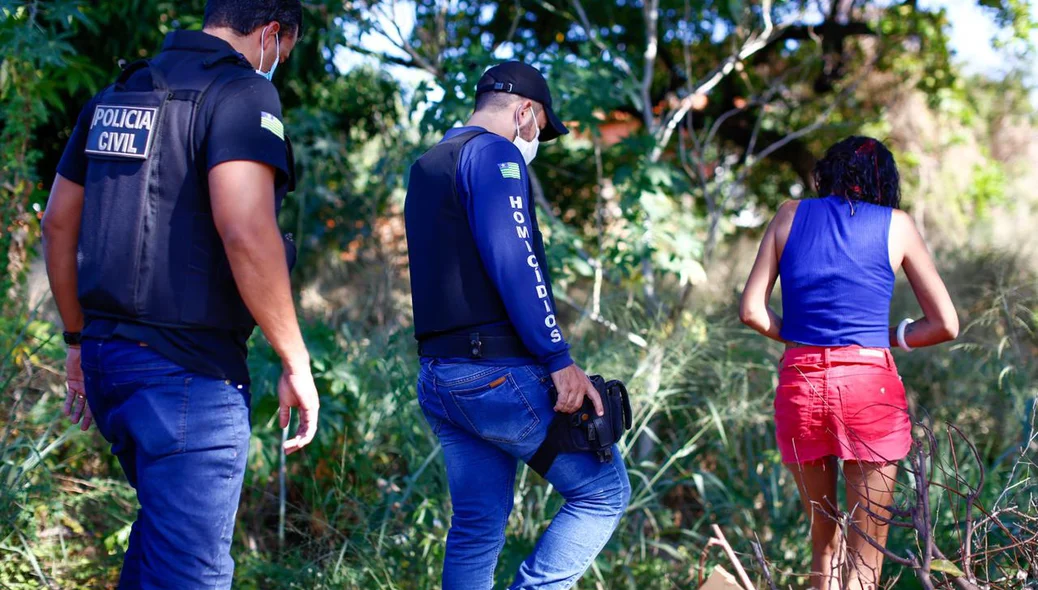 Local onde acusada escondeu a arma
