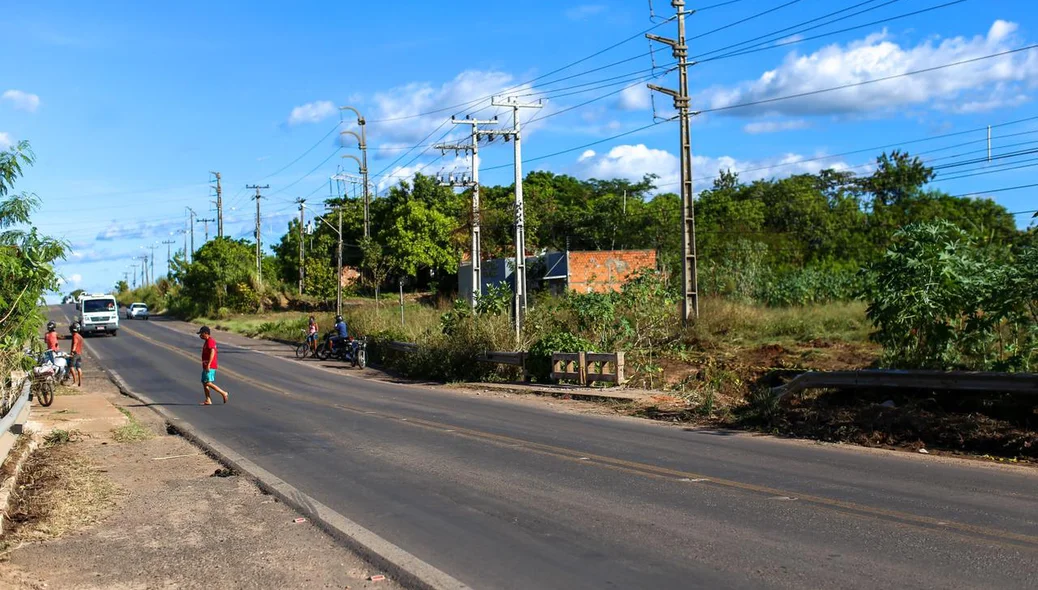 Local onde ocorreu o acidente na BR 316 em Timon