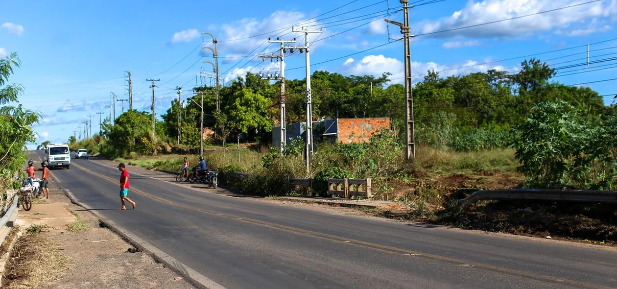 Local onde ocorreu o acidente na BR 316 em Timon