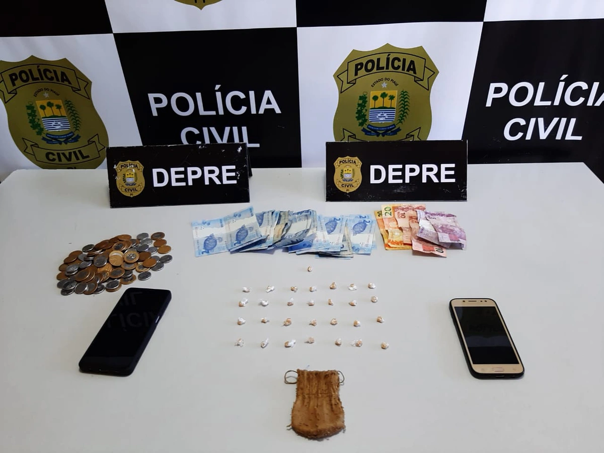 Material apreendido na residência