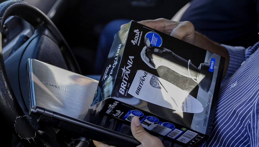 Material apreendidos pelos Policiais