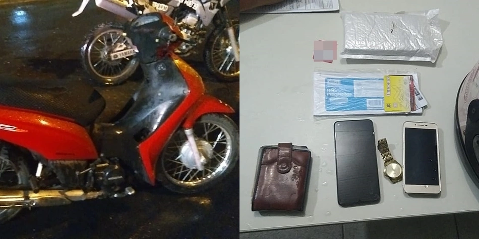 Material roubado foi apreendido com o suspeito