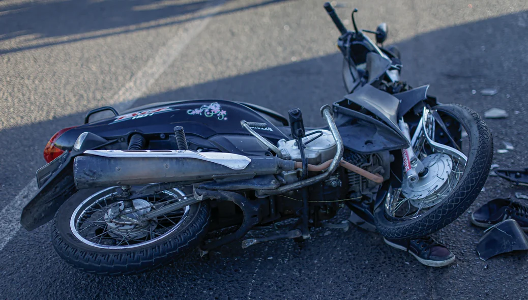 Motocicleta da vítima