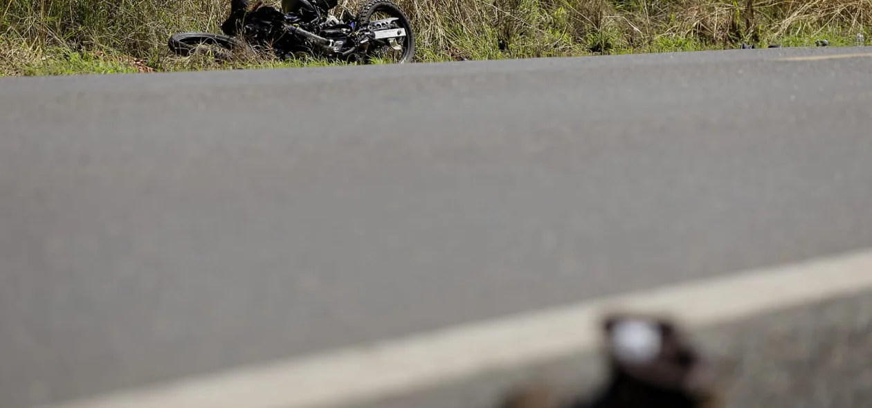 Motocicleta envolvida no acidente