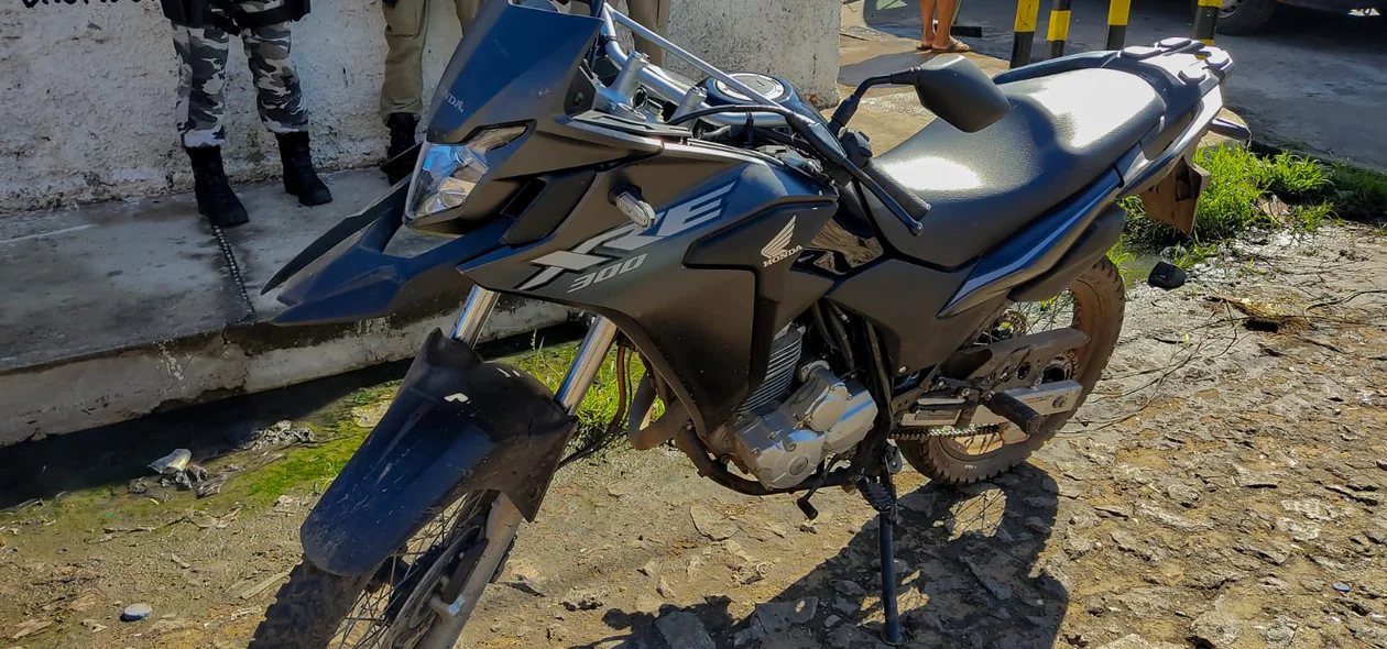 Motocicleta que estava sendo utilizada pelo acusado