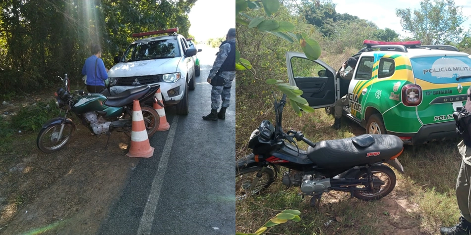 Motos apreendidas pelo 15º Batalhão de Polícia Militar