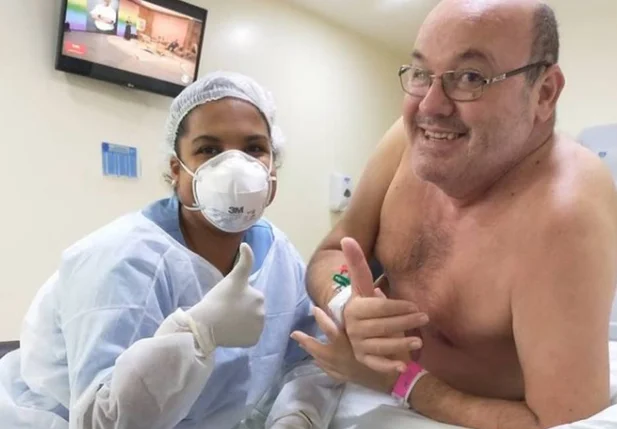 O funcionário público Marcos Elias Jacobsen, de 58 anos, ficou internado por complicações da covid-19