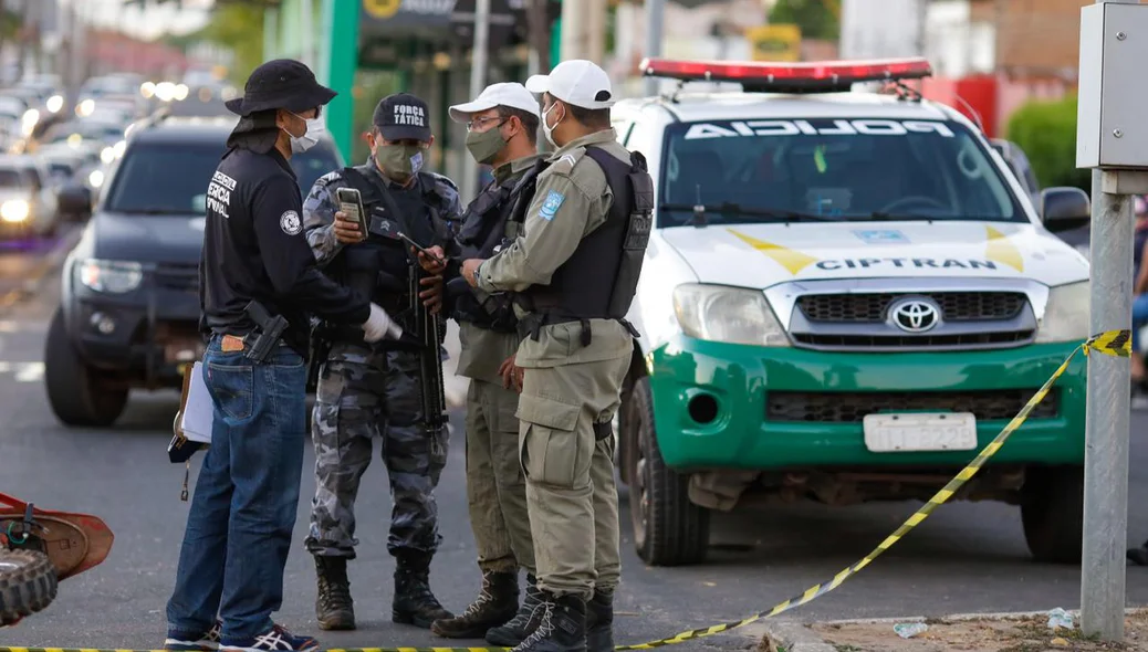 Polícia no local