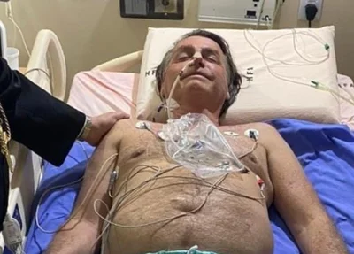 Presidente Jair Bolsonaro no hospital